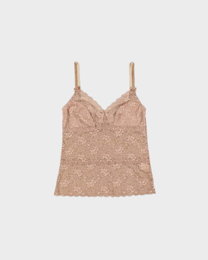 Vintage Y2k 2000s Costa Blanca Lace Cami Top - S