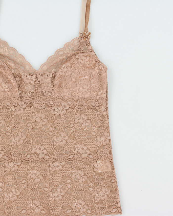 Vintage Y2k 2000s Costa Blanca Lace Cami Top - S