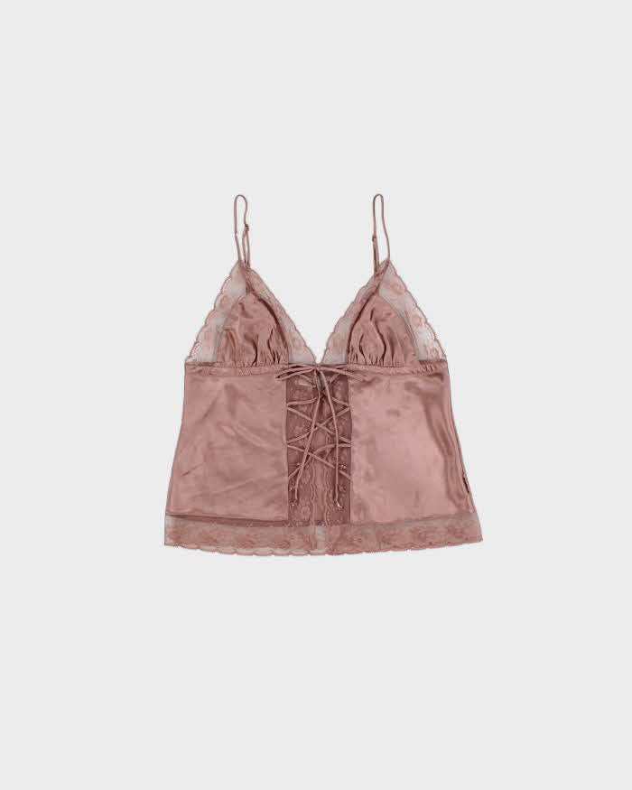 Vintage Y2k 2000s La Senza Lace Trim Cami Top - S