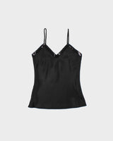 Vintage 1990s Pepper Sequin Trim Satin Cami Top - S