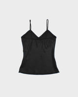 Vintage 1990s Pepper Sequin Trim Satin Cami Top - S