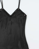 Vintage 1990s Pepper Sequin Trim Satin Cami Top - S