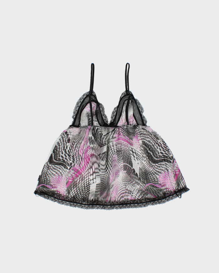Vintage Y2k 2000s LA Senza Mesh Floaty Cami Top - XS