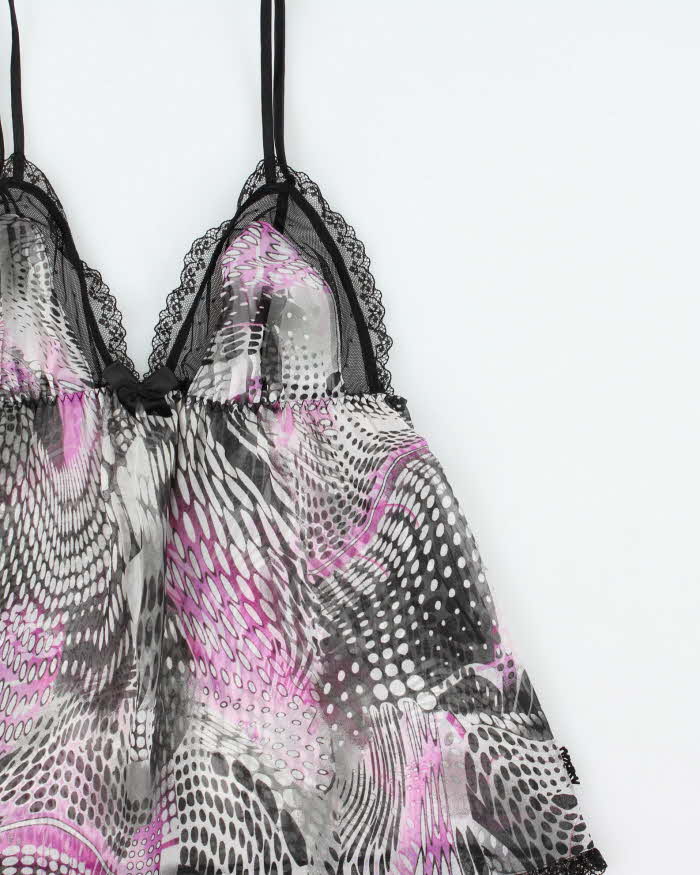Vintage Y2k 2000s LA Senza Mesh Floaty Cami Top - XS