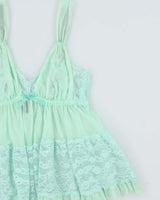 Vintage Y2k 2000s Jacob Lace Floaty Mesh Cami Top - XS