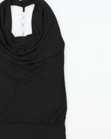 Vintage Y2k 2000s Ripe Cowl Neck O Ring Chain Detail Top - S