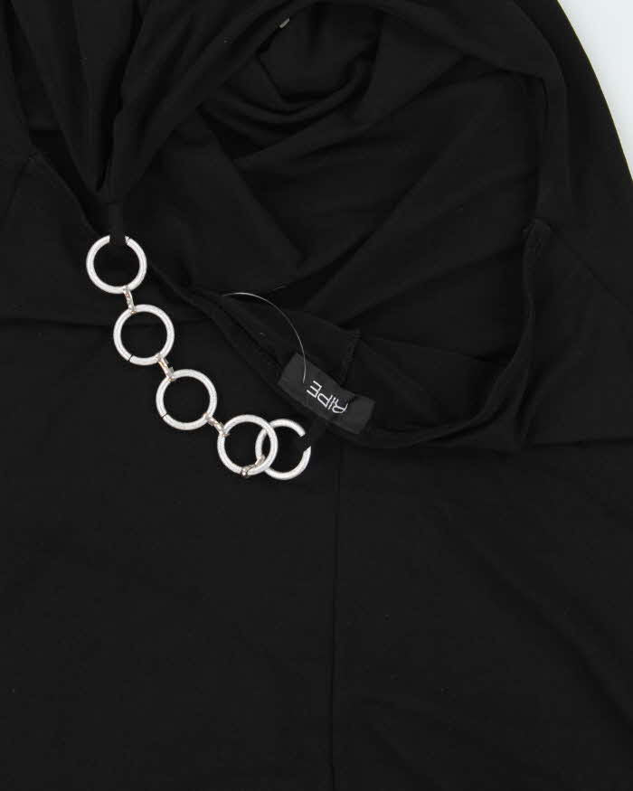 Vintage Y2k 2000s Ripe Cowl Neck O Ring Chain Detail Top - S
