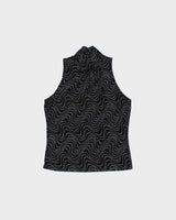 Vintage 1990s Bleeker &amp; McDougal Spotty Polka Dot High Neck Top - M