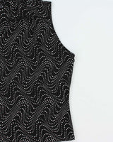 Vintage 1990s Bleeker &amp; McDougal Spotty Polka Dot High Neck Top - M