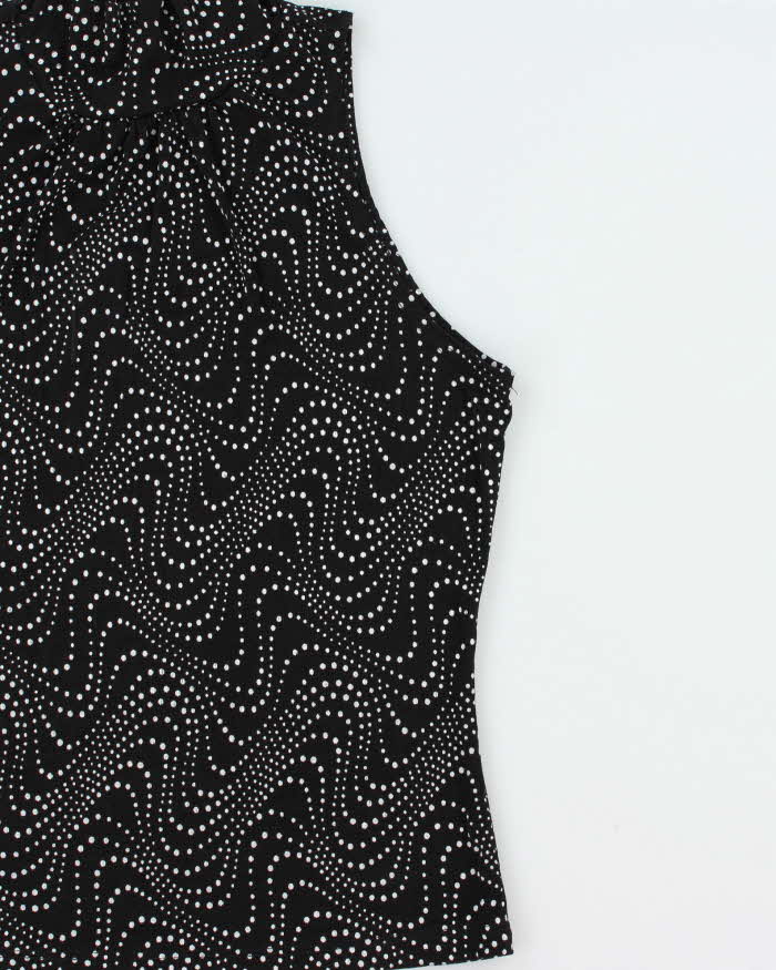 Vintage 1990s Bleeker &amp; McDougal Spotty Polka Dot High Neck Top - M