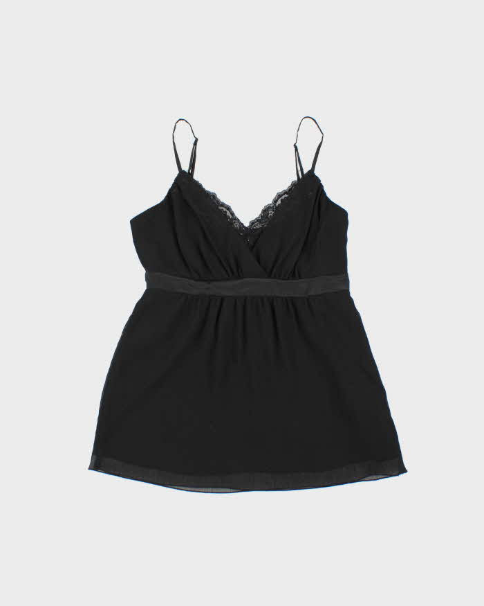 Vintage Y2k 2000s Esprit Floaty Beaded Detail Cami Top - S