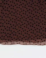 Vintage Y2k 2000s No Boundaries Velvet Polka Dot Cami Top - L