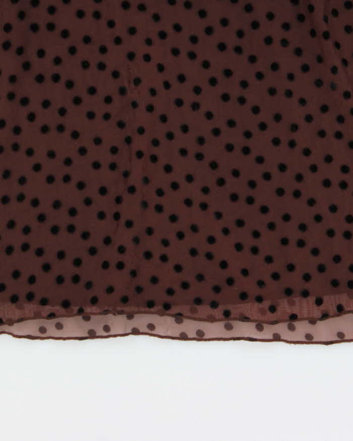 Vintage Y2k 2000s No Boundaries Velvet Polka Dot Cami Top - L