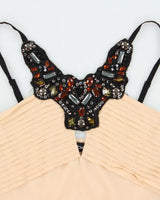 Vintage 2010s Bebe Sequin Jewelled Key Hole Cut Out Top - XS