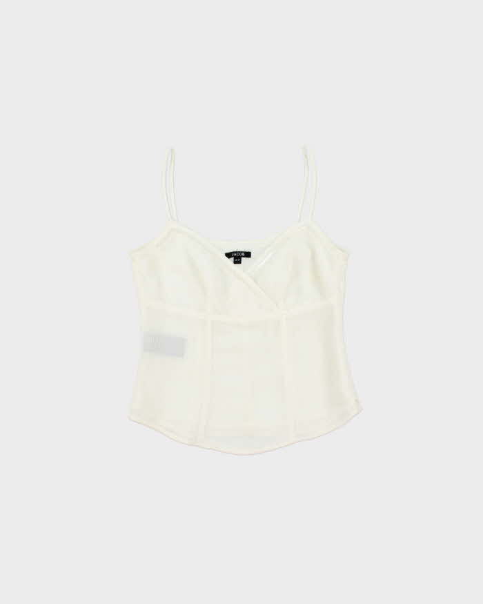 Vintage 1990s Jacob Sequin Chiffon Cami Top - XS
