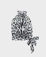 Vintage Y2k 2000s Quiz Shimmery Animal Print High Neck Halter Top - S