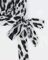 Vintage Y2k 2000s Quiz Shimmery Animal Print High Neck Halter Top - S