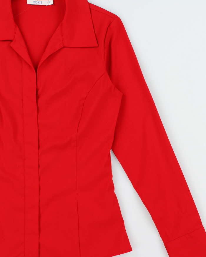 Vintage 2000s Ricki's Zip-up Long Sleeve Blouse - M