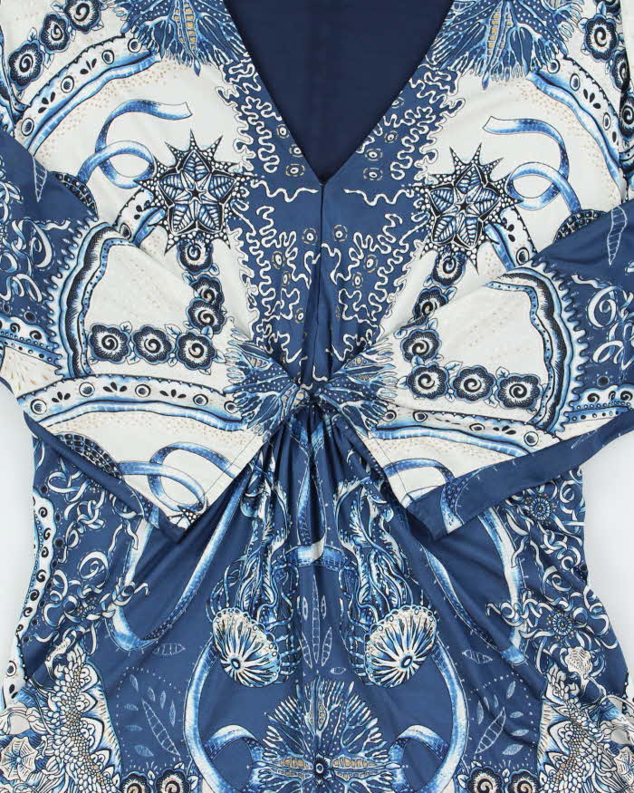 Vintage 2011 Roberto Cavalli Jelly Fish Pattern 3/4 Length Sleeve Top - S