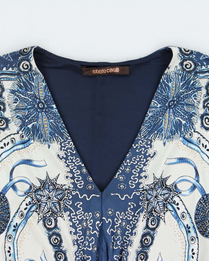 Vintage 2011 Roberto Cavalli Jelly Fish Pattern 3/4 Length Sleeve Top - S