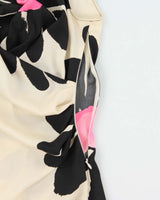 Vintage 2000s Moschino Cheap &amp; Chic Floral Cowl Neck Silk Top - M