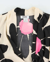 Vintage 2000s Moschino Cheap &amp; Chic Floral Cowl Neck Silk Top - M