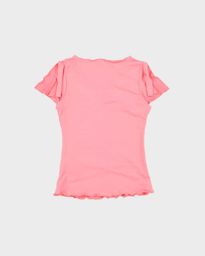 Vintage Y2k 2000s Le Chateau Cross Over Cut Sleeve Top - M