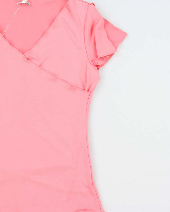 Vintage Y2k 2000s Le Chateau Cross Over Cut Sleeve Top - M