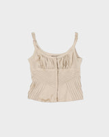 Vintage 1990s Etcetera Silk Hook &amp; Eye Top - M