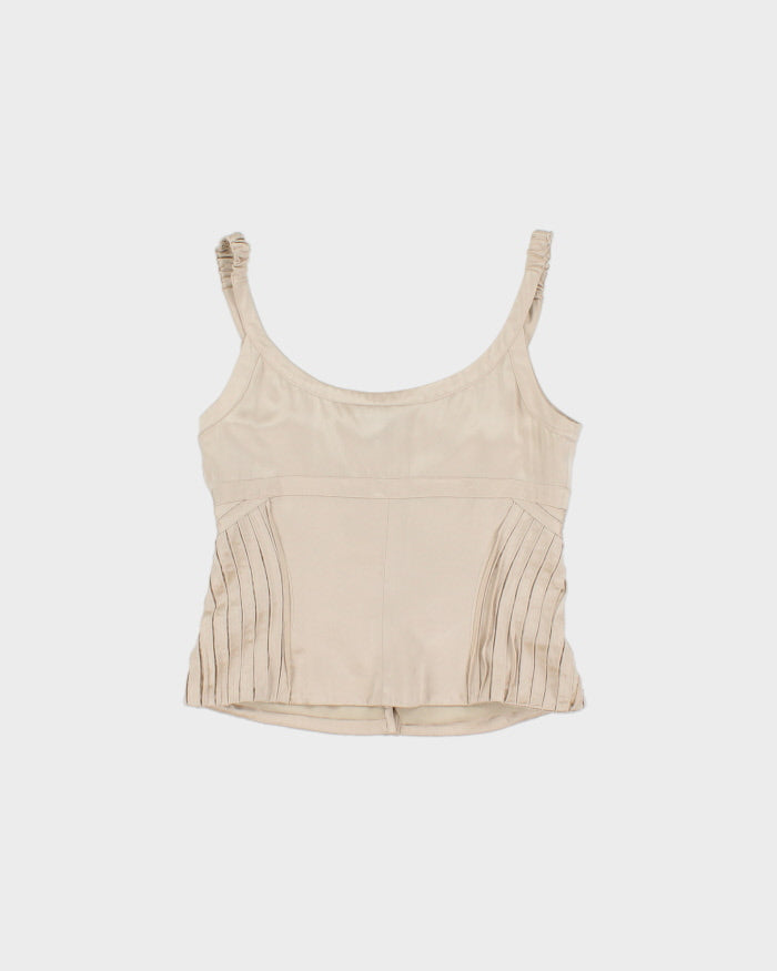 Vintage 1990s Etcetera Silk Hook &amp; Eye Top - M