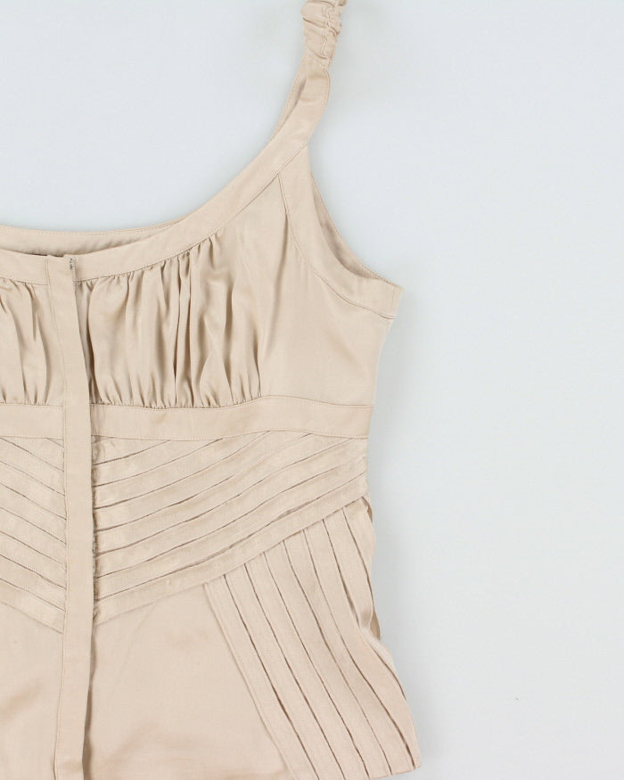 Vintage 1990s Etcetera Silk Hook &amp; Eye Top - M