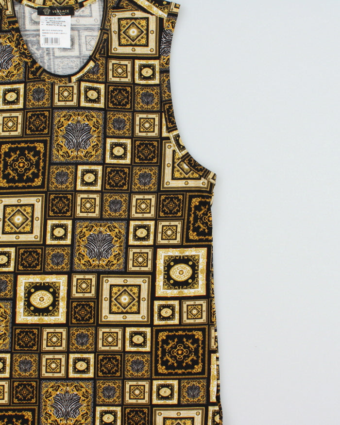 Versace 2016/2017 Beachwear Line Baroque Sleeveless Scoop Neck Top - L