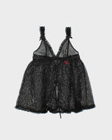 Vintage Y2k 2000s Victoria's Secret Mesh Sequin Tie Back Cami Top - M
