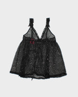 Vintage Y2k 2000s Victoria's Secret Mesh Sequin Tie Back Cami Top - M