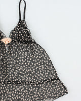 Vintage Y2k 2000s Blush Polka Dot Mesh Cami Top - S