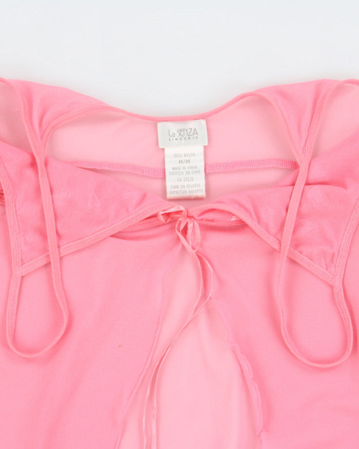 Vintage 1990s La Senza Mesh Split Front Cami Top - M
