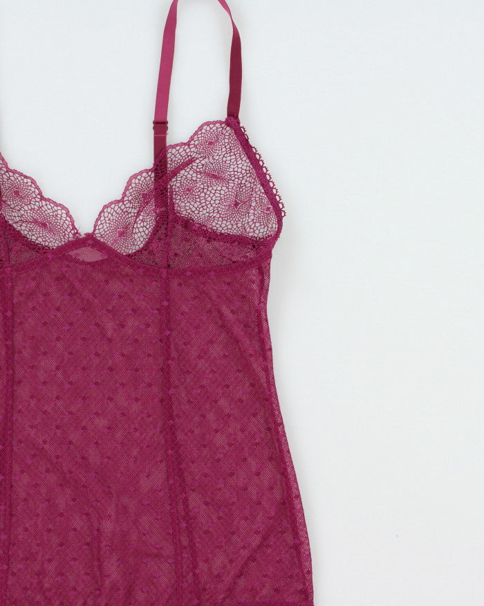 Vintage Y2k 2000s Wolford Polka Dot Mesh Cami Top - S