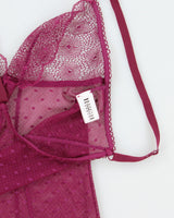Vintage Y2k 2000s Wolford Polka Dot Mesh Cami Top - S