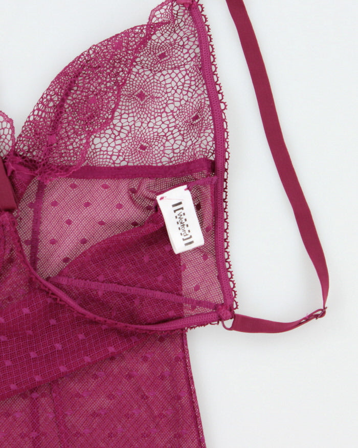 Vintage Y2k 2000s Wolford Polka Dot Mesh Cami Top - S