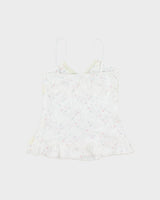 Vintage 1990s Whisper Embroidered Crinkle Cami Top - S