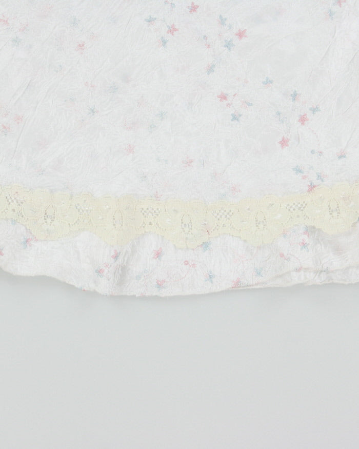 Vintage 1990s Whisper Embroidered Crinkle Cami Top - S
