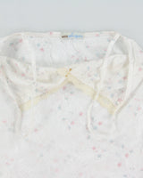Vintage 1990s Whisper Embroidered Crinkle Cami Top - S