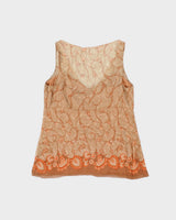 DSWT Y2K 2000s Elie Tahari Silk Beaded Silk Top - L