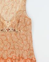 DSWT Y2K 2000s Elie Tahari Silk Beaded Silk Top - L
