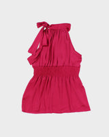 Vintage Y2K 2000s 2b Bebe Satin Sirred High Neck Top - S