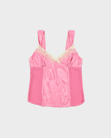 Vintage Y2K 2000s Ben Lynn Mesh Panel Satin Cami Top - M