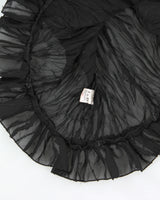 Vintage 1990s J&amp;D Sheer Crinkle Ruffle Hem Silk Blend Cami Top - M