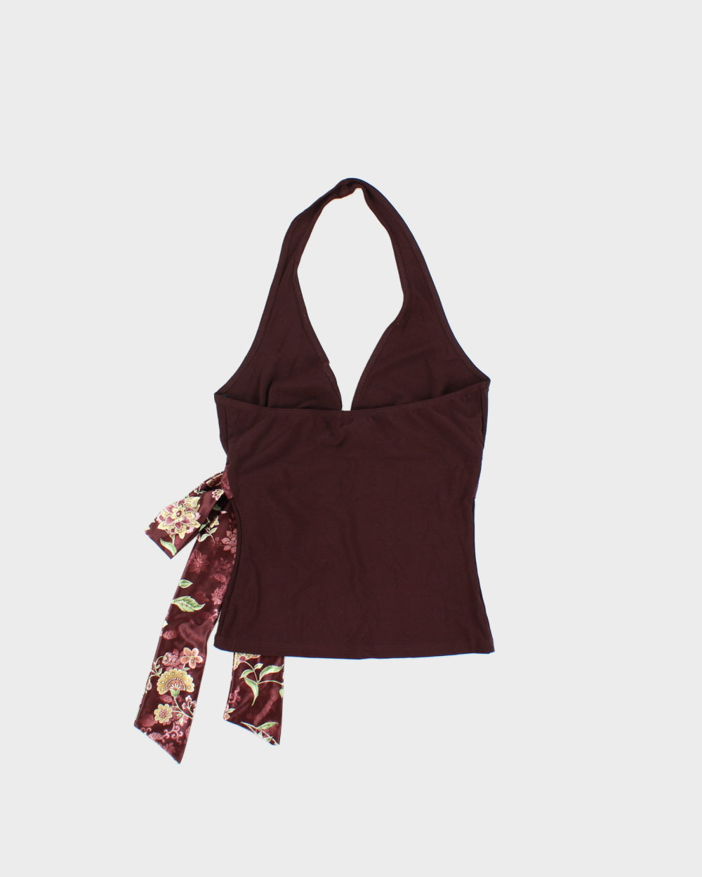 Vintage 1990s Have Satin Tie Slinky Halter Neck Top - S