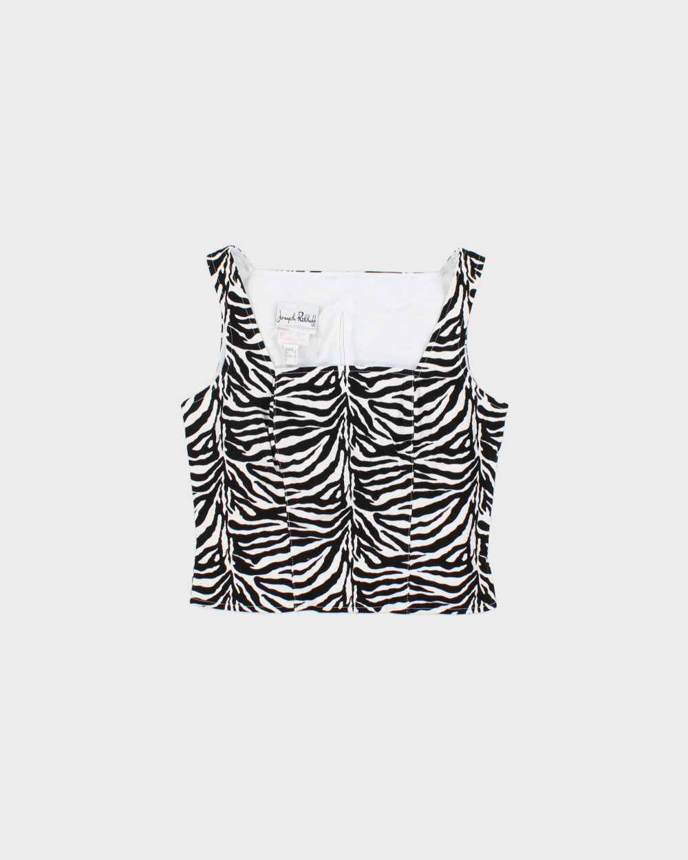 Vintage 1990s Joseph Ribkoff Zebra Print Structured Top - S