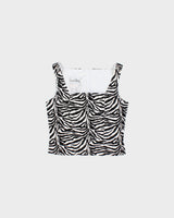Vintage 1990s Joseph Ribkoff Zebra Print Structured Top - S